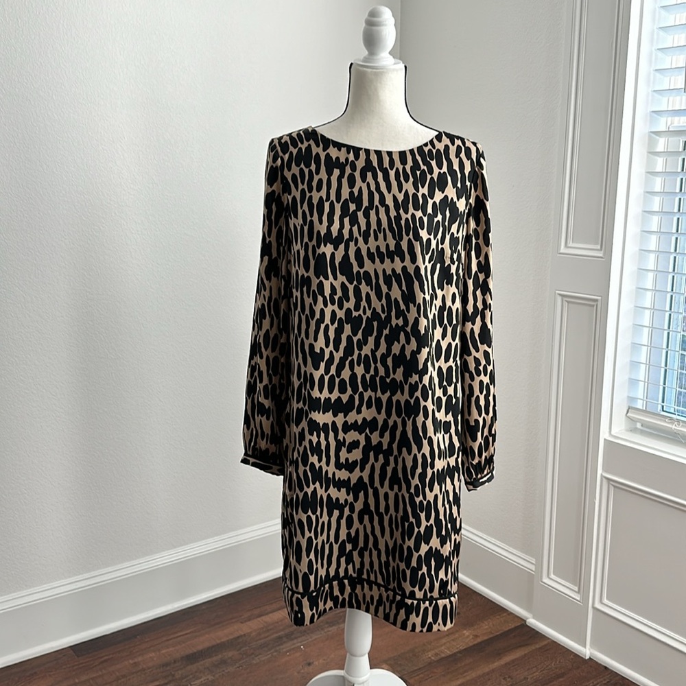 LOFT | Tunic Shift Dress | Leopard Print | Size 12